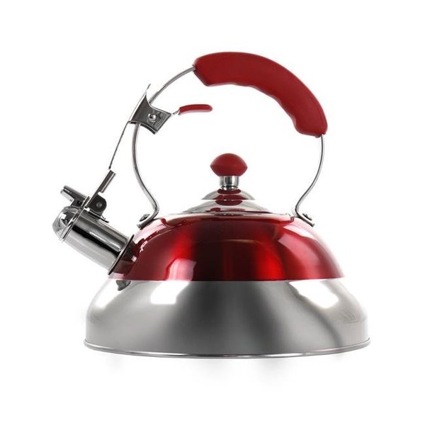 Megachef Megachef MGKTL-1020 2.7 Liter Stovetop Whistling Kettle; Red MGKTL-1020